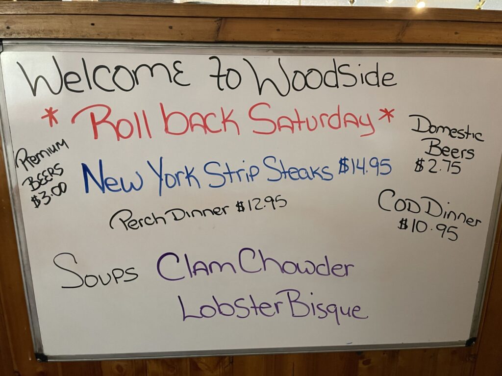 Woodside Meadows Menu 3