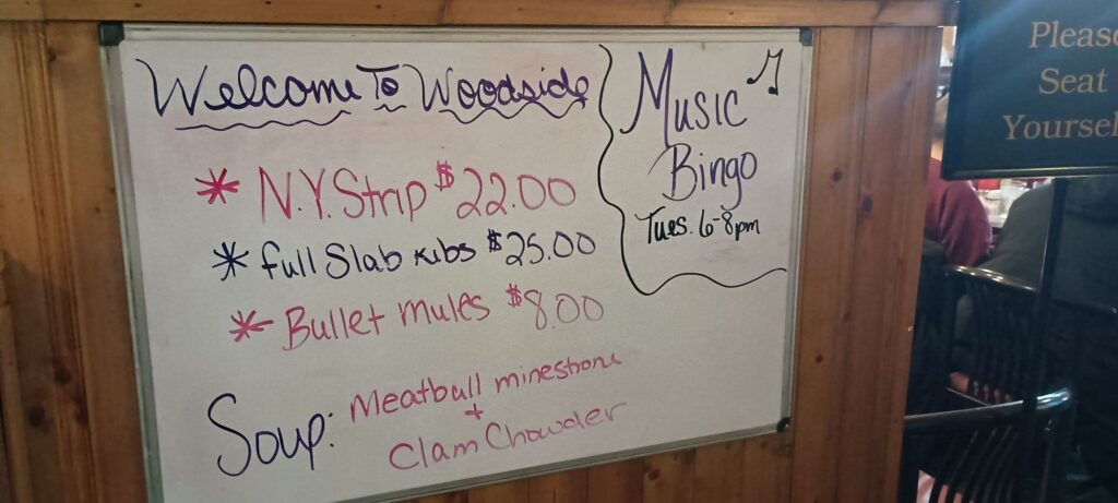 Woodside Meadows Menu 5