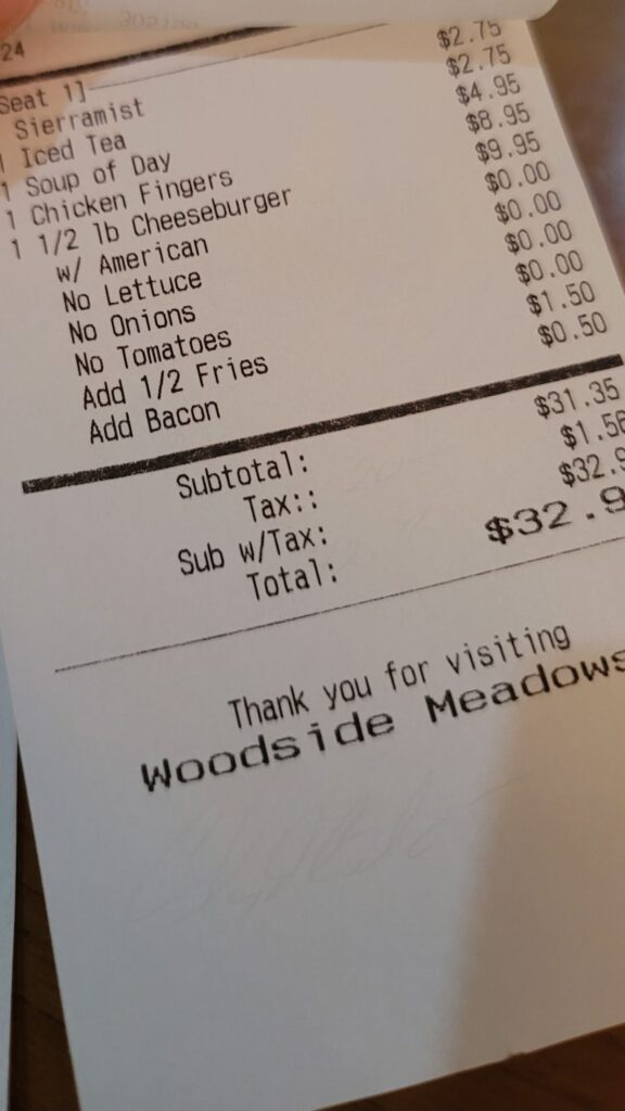 Woodside Meadows Menu 6
